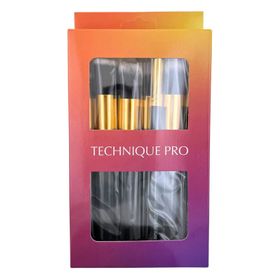 Technique Pro 10-teiliges Make-up-Pinsel-Set - Gold Edition