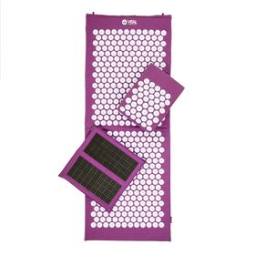 bodhi Vital Akupressur DELUXE-Set XL aubergine, Matte, Kissen, Fußmatte SPIKY & Tasche