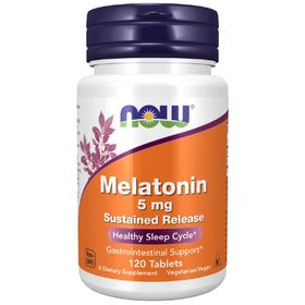 Now Foods Melatonin 5 mg mit verzögerter Freisetzung 120 Tabletten