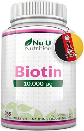 Nu U Nutrition Biotin hochdosiert 10.000 mcg