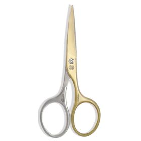 Niegeloh Solingen Bartschere  Inox style Titanium, gold