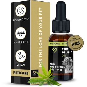 Peticare 10% CBD Öl für Hunde – Mit Vitamin A