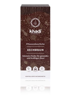 khadi Natural Cosmetics Pflanzenhaarfarbe Aschbraun 100 g