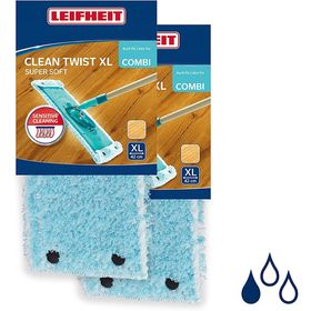 Leifheit 2er Set Wischbezug Clean Twist XL super soft