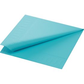 Zellt.Serv.33x33 3lg. 1/4 mint blue Papierservietten