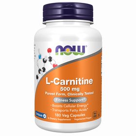 Now Foods L-Carnitin 500 mg 180 Veg-Kapseln