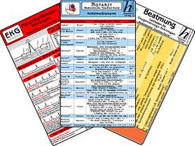 Notarzt Karten-Set - Herzrhythmusstörungen, Notfallmedikamente, Beatmung - Oxygenierungs-Störungen,