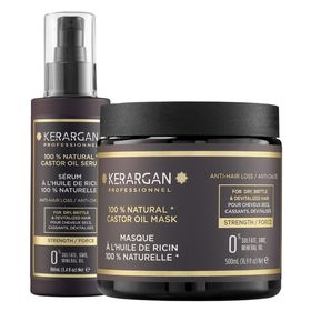 Kerargan - Duo Anti-Haarausfall Maske & Serum mit Rizinusöl
