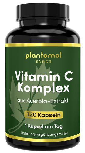 plantomol® Basics - natürliche Vitamin C Kapseln aus Acerola-Extrakt - 4-Monatsvorrat