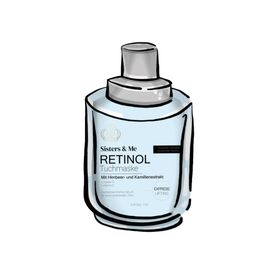 Sisters & Me Retinol Tuchmaske mit Himbeer- und Kamillenextrakt