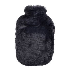 FASHY Wärmflasche Soft-Flauschbezug 2 l schwarz