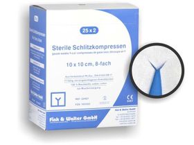 FIWA Sterile Schlitzkompressen 10x10 cm 8-fach