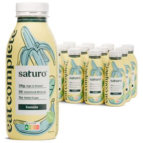 Saturo Trinknahrung Vegan Banane | Astronautennahrung Mit Protein | Trinkmahlzeit Mit Nährstoffen