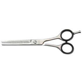 Excellent Solingen Haarschere – beidseitig verzahnt, ergonomischer Soft-Grip