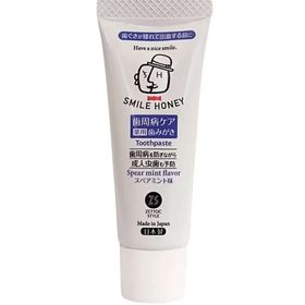 ZETTOC Smile Honey Mini-Tube Spear Mint Zahnpasta mit Fluorid und Ginseng-Extrakt, Kariesprävention