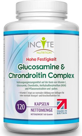 Incite Nutrition Hochwirksamer Glucosamin- und Chondroitin-Komplex