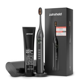 Zahnheld elektrische Schallzahnbürste G3 im Set mit Zahnpasta Natural White