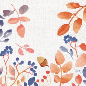10x Servietten 33x33 3-lagig 1/4 Autumn Gradient