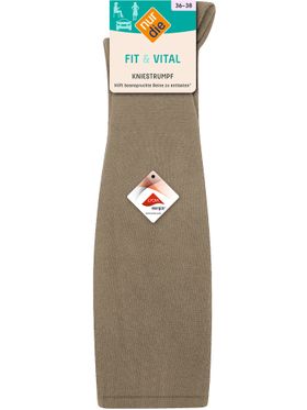 NUR DIE Kniestrumpf Fit & Vital - leinen - 36-38