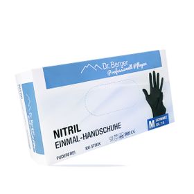 Dr. Berger Nitril Einmalhandschuhe latex- und puderfrei Schwarz Gr. M