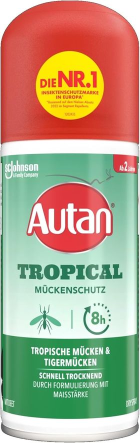 Autan Tropical Mückenschutz Dry Spray Travel Essentials