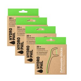Hydrophil Zahnseide-Sticks 4er-Pack vegan