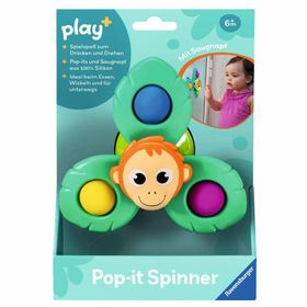 Ravensburger 4867 Play+ Pop-it Spinner: Affe, Saugnapf-Spielzeug, Silikon-Spielzeug, Baby-Spielzeug