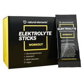 natural elements Elektrolyte Sticks Workout Zitrone