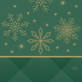 4x Servietten 33x33 3-lagig 1/4 Rhombus green