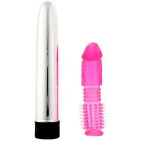 Vibrator "Twinz" mit stimulierender Hülle | Multi-Speed-Vibration | Seven Creations