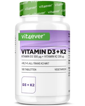 Vit4ever Vitamin D3 20.000 I.E. + Vitamin K2 200 mcg