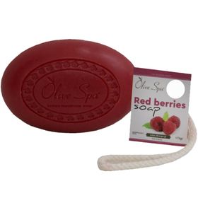 Olive-Spa - Handgemachte Kordel-Seife mit roten Beeren-Duft