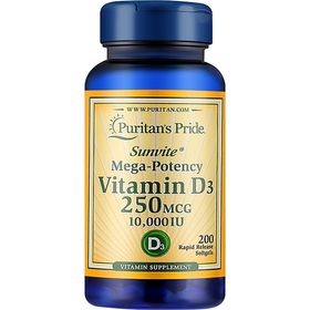 Puritan's Pride Vitamin D3 250 mcg (10.000 IU)