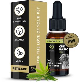 Peticare 10% CBD Öl für Hunde – Mit Myrcen & Linalool
