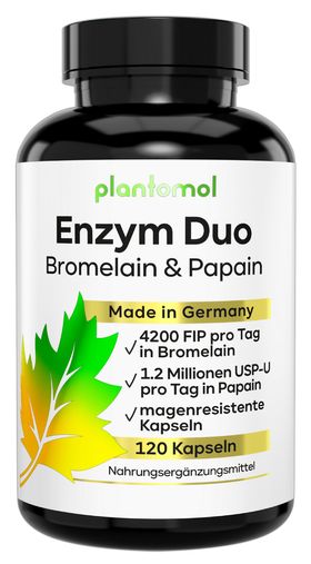 plantomol® Verdauungsenzyme Komplex mit Papain & Bromelain aus Ananas-Extrakt - Enzym Duo