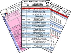 Medikamenten Karten-Set - Notfallmedikamente, Analgesie & Sedierung, Inkompatibilitäten