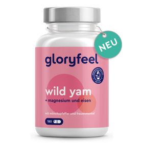 gloryfeel ® Wild Yam + Mönchspfeffer & Frauenmantel mit Magnesium & Eisen Kapseln