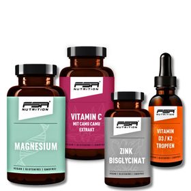 FSA NUTRITION Immunsystem Paket aus Magnesium, Zink, Vitamin C CamuCamu und Vitamin D3 K2-MK7