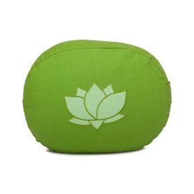 bodhi Meditationskissen OVAL, Dinkelfüllung, Olivgrün Stick Lotus Olivgrün