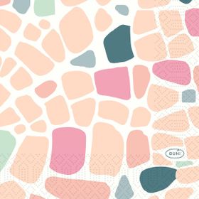 Servietten 24x24 3lg 1/4 Ocean Pebbles