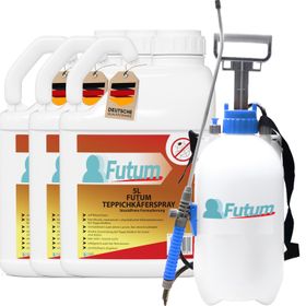 FUTUM 3x5L Teppichkäferspray + 5L Sprüher