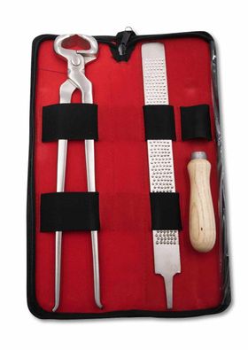AMKA Hufbeschlag Tasche Werkzeug Set mit 3 Teilen Hufschmied Hufpflege Werkzeuge