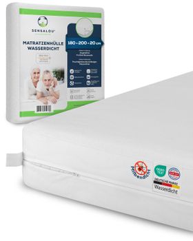 Sensalou Matratzenbezug mit Reissverschluss wasserdicht 180x200x20cm Encasing für Allergiker