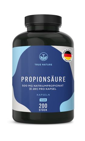 TRUE NATURE® Propionsäure Kapseln mit Natriumpropionat - Vegan & Made in Germany