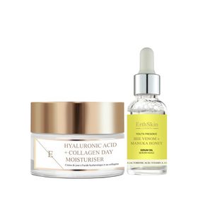 ErthSkin London Tagescreme mit Hyaluronsäure und Kollagen + Serumöl