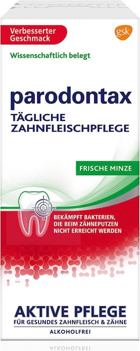 Parodontax Mundspülung frische Minze, zur täglichen Zahnfleischpflgege