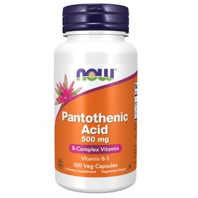 Now Foods Pantothensäure 500 mg 100 pflanzliche Kapseln