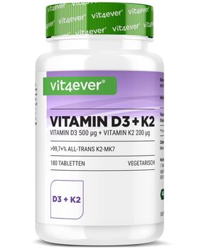 Vit4ever Vitamin D3 20.000 I.E. + Vitamin K2 200 mcg
