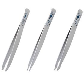 REMOS Pinzetten Set Edelstahl, 3-teilig, satin