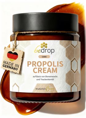 bedrop Hochdosierte Propolis Creme Salbe mit Bienenwachs & Traubenkernöl
